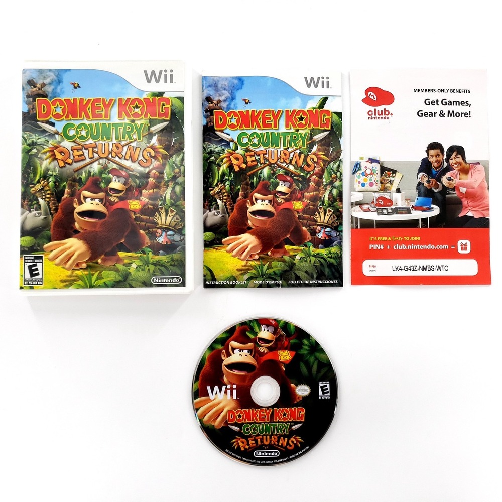Donkey Kong Country Returns (Nintendo Wii, 2010) Complete Tested & Works